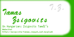 tamas zsigovits business card